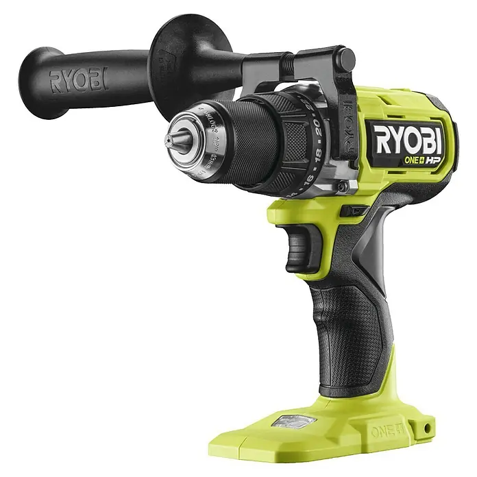 Ryobi ONE+HP Akku-Bohrschrauber RDD18X1-0 - 18 V, Ohne Akku, 105 Nm - Ryobi ONE+ HP Akku-Bohrmaschine mit Zusatzhandgriff, ideal für anspruchsvolle Bohr- und Schraubarbeiten.