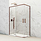 GME Mampara de ducha esquinera Twenty (L x An x Al: 90 x 95 x 195 cm, Vidrio transparente, Cobre) | BAUHAUS