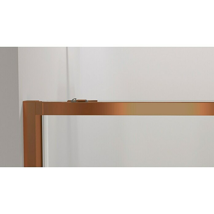 GME Mampara de ducha esquinera Twenty (L x An x Al: 90 x 95 x 195 cm, Vidrio transparente, Cobre) | BAUHAUS