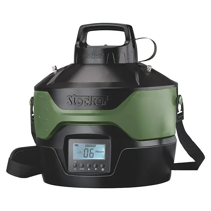 Stocker Geyser Stechmückenschutz Nebulisator - 4 l, 1 Akku - Stocker Akku-Drucksprüher mit digitaler Anzeige für präzises Sprühen im Garten. Das Gerät bietet eine komfortable und effiziente Lösung.
