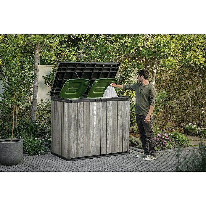 Keter Truhe Store it out Darwin (L x B x H: 80 x 140 x 118 cm, Stormgrey, Kunststoff) | BAUHAUS