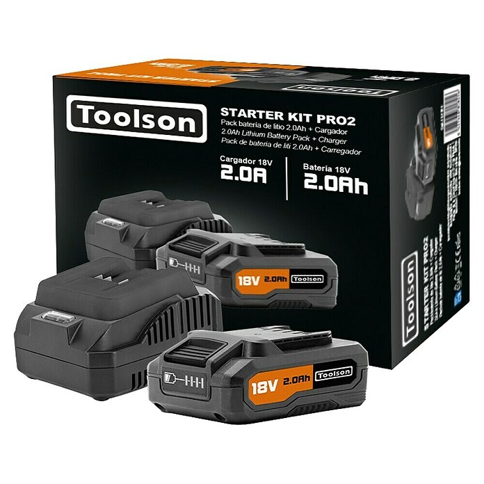 Toolson Batería y cargador Starter Kit (18 V, 2 Ah) | BAUHAUS