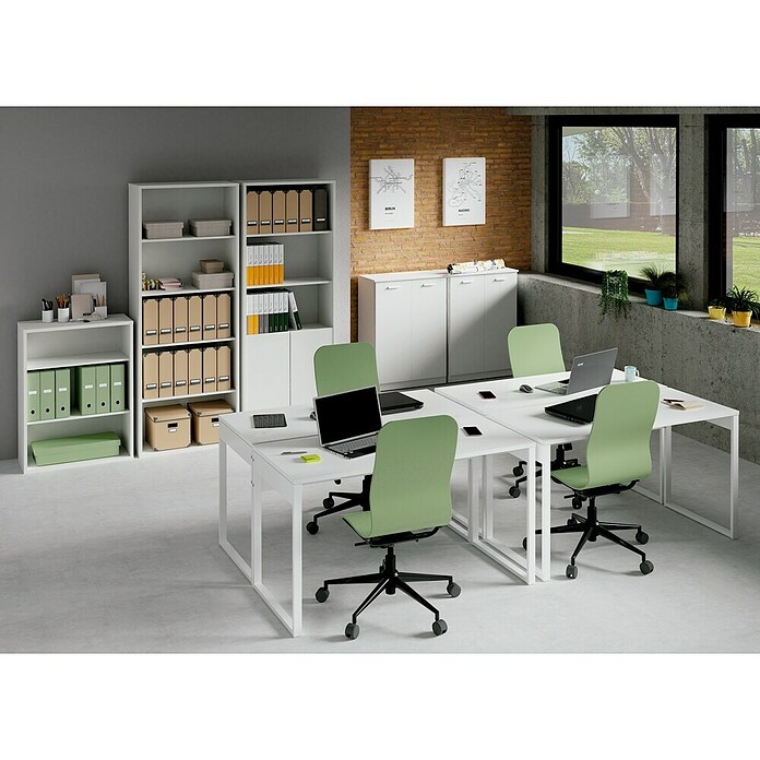 Muebles Pitarch Mesa de escritorio Nexus (L x An x Al: 60 x 135 x 75 cm, Blanco)