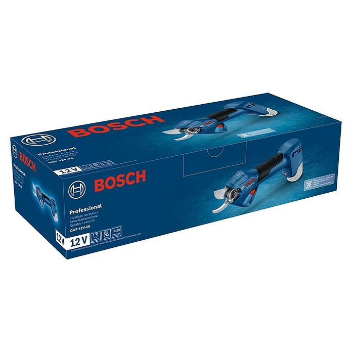 Bosch Professional Tijeras de jardinería de batería GGP 12V-25 (12 V, Iones de litio, 2 baterías, Grosor de rama máx.: 25 mm) | BAUHAUS