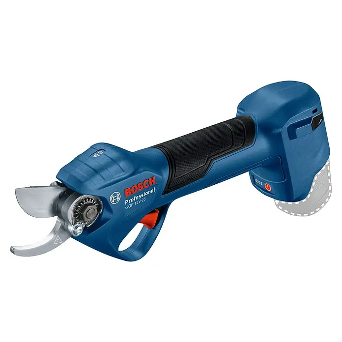 Bosch Professional Akku-Gartenschere12 V, Li-Ionen, Ohne Akku, Max. Aststärke: 25 mm - Diagonale Ansicht