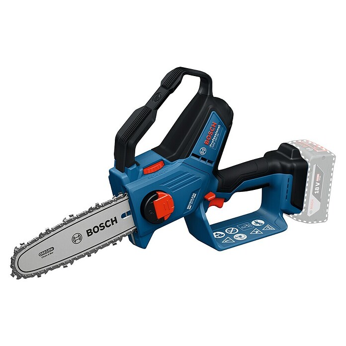 Bosch Professional AMPShare 18V Akumulatorska žaga za veje GKE 18V-20  (18 V, Brez baterije, Dolžina meča: 20 cm) | 7371 - Akku-Kettensägen | IAEJ - Kettensägen | IAE - Gartenmotorgeräte | IA - Gartenhartware | I - Stadtgarten | BAUHAUS