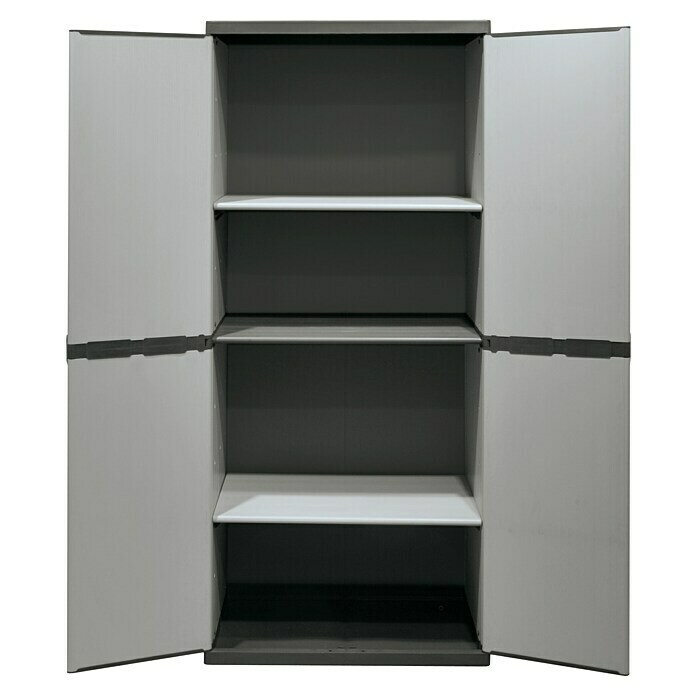 KunststoffschrankL x B x H: 39,5 x 68 x 168 cm, Traglast: 25 kg/Boden Front View