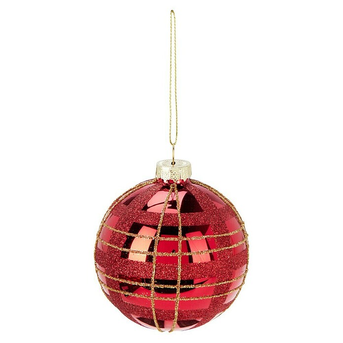 Kerstbal (Rood, Glas, 1 st.) | BAUHAUS