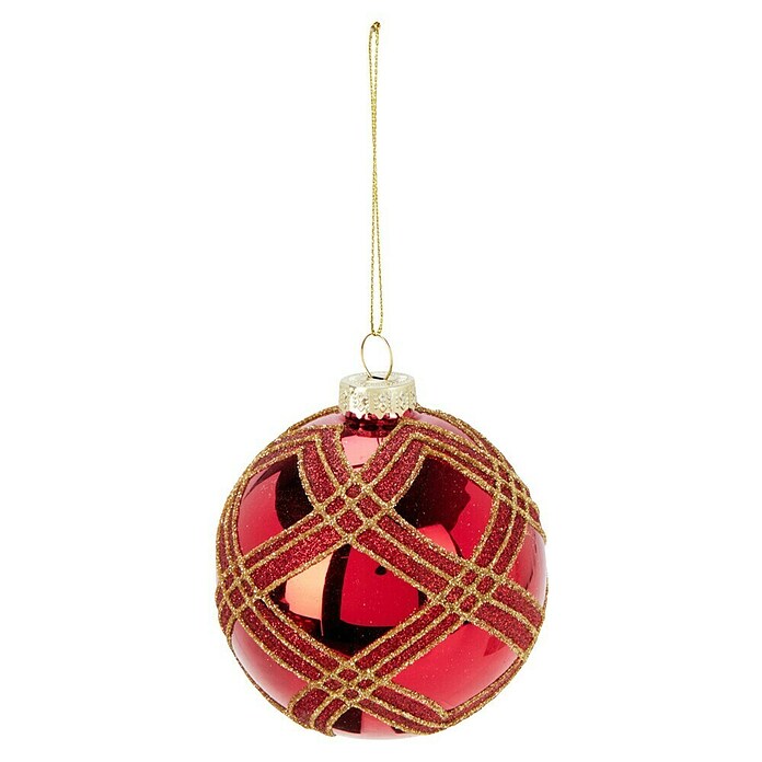 Kerstbal (Rood, Glas, 1 st.) | BAUHAUS