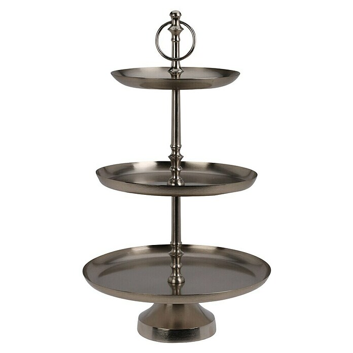 Etagère 3 etages (Ø x h: 30 x 50 cm, IJzer, Zilver) | BAUHAUS