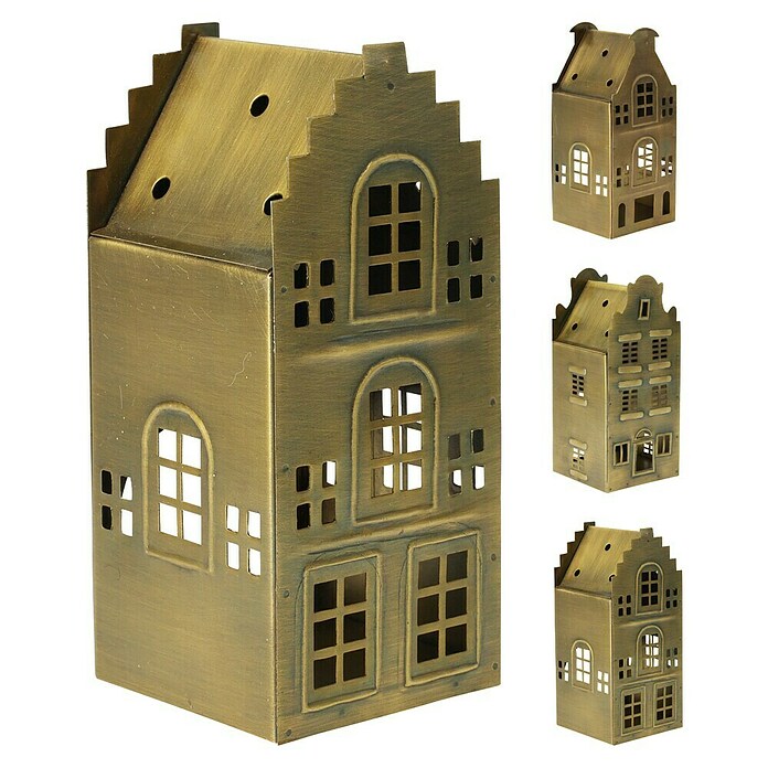 Decoratief huis voor kerstdeco (Brons, Hoogte: 17 cm) | BAUHAUS