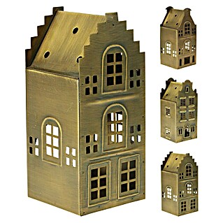 Decoratief huis voor kerstdeco (Brons, Hoogte: 17 cm)