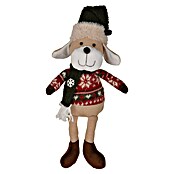 Decoratief figuur Hond (Rood / Beige, Polyester, 1 st., Lengte: 33 cm) | BAUHAUS