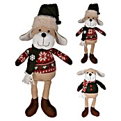 Decoratief figuur Hond (Rood / Beige, Polyester, 1 st., Lengte: 33 cm) | BAUHAUS