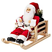 Kerstman op slee (25 cm, Polyester) | BAUHAUS