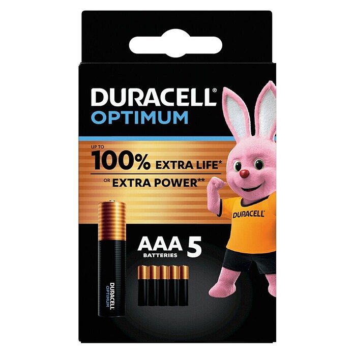 Duracell Alkaline batterij Optimum AAA (Micro AAA, Alkaline, 1,5 V) | BAUHAUS
