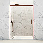 GME Mampara de ducha frontal corredera Twenty (170 x 195 cm, Espesor de vidrio: 6 mm, Cobre) | BAUHAUS