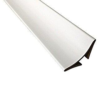 Rufete Perfil embellecedor hueco adhesivo de PVC blanco (260 cm x 28 mm x 16 mm, Plástico)