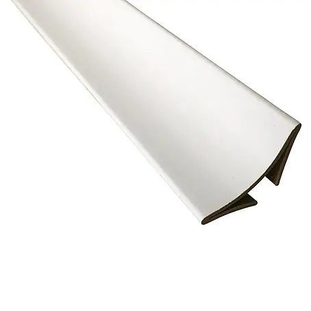 Rufete  Perfil embellecedor hueco adhesivo de PVC blanco