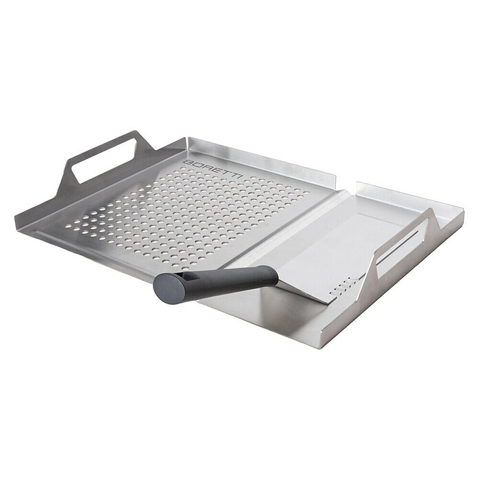 Boretti Grillplaat 2-in-1 met Spatel (RVS) | BAUHAUS