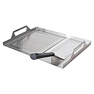 Boretti Grillplaat 2-in-1 met Spatel (RVS)