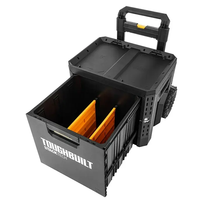 ToughBuilt StackTech Caja profesional con ruedas - An x Pr x Al: 52 x 58,5 x 67 cm, Plástico, Número de cajones: 1 ud. - La caja de herramientas rodante ToughBuilt StackTech ofrece un almacenamiento robusto y un fácil transporte para herramientas y accesorios.