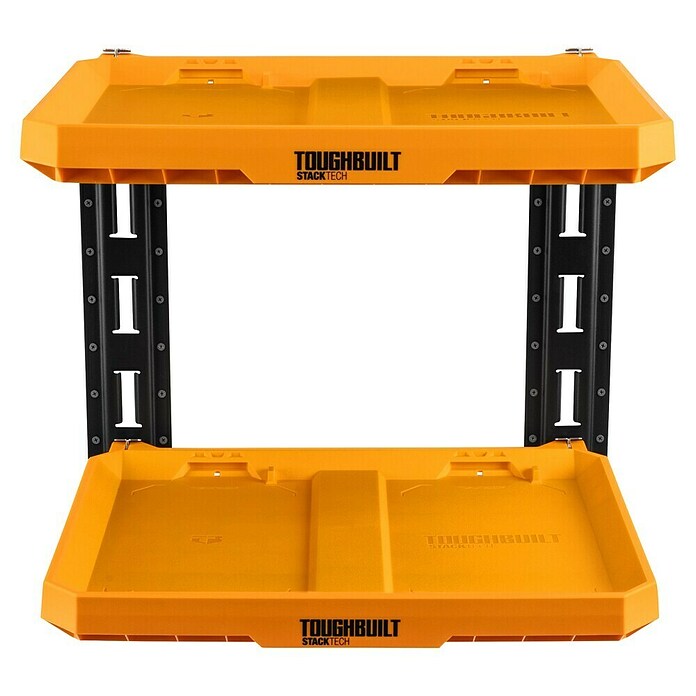 ToughBuilt StackTech Systemregal mit 2 Böden (L x B x H: 53 x 42 x 52 cm, Kunststoff, Traglast pro Boden: 22,5 kg) | BAUHAUS