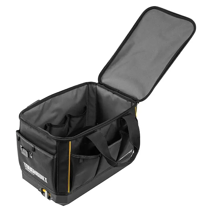 ToughBuilt StackTech Bolsa para herramientas - L x An x Al: 440 x 310 x 340 mm, Poliéster - Una robusta bolsa de herramientas Toughbuilt con tapa abierta, ideal para organizar y transportar herramientas.