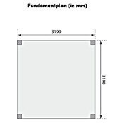 Karibu Grillpavillon (B x T: 320 x 320 cm, Farbe Gestell: Naturbraun, Holz) | BAUHAUS