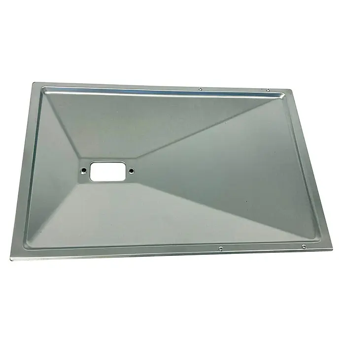 Kingstone Fettauffangblech Cliff Black Edition - Passend für: Kingstone Gasgrill Cliff 4500 Black Edition, Stahl - Metallwanne, rechteckig mit Ablaufloch in der Mitte, ideal für industrielle Anwendungen und als Auffangbecken. Robuste Konstruktion und vielseitig.