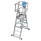Krause Sprossen-Gelenk-Teleskopleiter Skymatic 3-5 Sprossen (Arbeitshöhe: 3,3 m, Anzahl Tritte: 5 Stk., Aluminium) | BAUHAUS