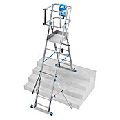 Krause Sprossen-Gelenk-Teleskopleiter Skymatic 5-9 Sprossen (Arbeitshöhe: 4,35 m, Anzahl Tritte: 9 Stk., Aluminium) | BAUHAUS