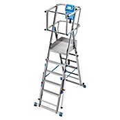 Krause Sprossen-Gelenk-Teleskopleiter Skymatic 5-9 Sprossen (Arbeitshöhe: 4,35 m, Anzahl Tritte: 9 Stk., Aluminium) | BAUHAUS