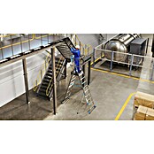 Krause Sprossen-Gelenk-Teleskopleiter Skymatic 5-9 Sprossen (Arbeitshöhe: 4,35 m, Anzahl Tritte: 9 Stk., Aluminium) | BAUHAUS