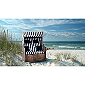 DeVries Strandkorb Trendy (L x B x H: 130 x 80 x 165 cm, Blau-Weiß (kariert)) | BAUHAUS