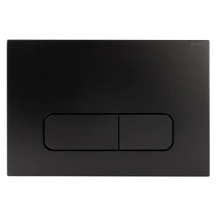 Betätigungsplatte Mocha Typ 2 - Schwarz, 2-Mengen-Spülung - Schwarze RAYBRO Betätigungsplatte für eine stilvolle WC-Spülung mit zwei Tasten zur Wassersparung. Hochwertiges Design für moderne Badezimmer.