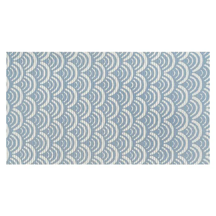 D-c-fix Bodenmatte Meterware Floor Comfort - Porcelain, Breite: 65 cm - Elegante Tischdecke mit blauem Wellenmuster, die jedem Tisch eine stilvolle Note verleiht. Perfekt für den täglichen Gebrauch und besondere Anlässe.