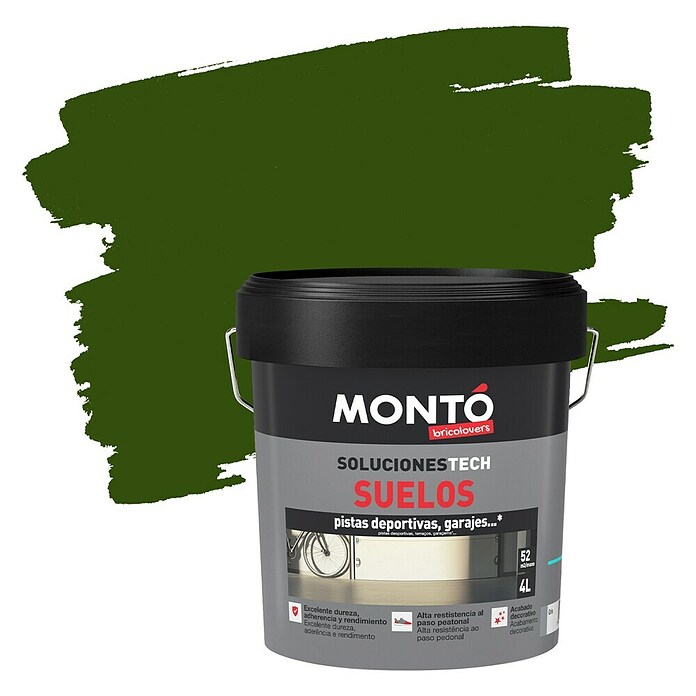 Montó Pintura para suelos Expresa (Verde, 4 l, Semimate)