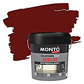 Montó Pintura para suelos Expresa (Rojo, 4 l, Mate sedoso)