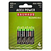 BAUHAUS Akku-Batterien HR03 (Micro AAA, 900 mAh, 4 Stk.) | BAUHAUS