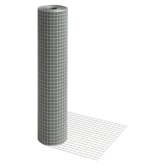 Gabiona Drahtgitter - 1.200 x 100 cm, Silber, Verzinkt - Aufgerollter Drahtgeflechtzaun, der sich ausrollt und einen vielseitigen und robusten Schutz für verschiedene Anwendungen bietet.