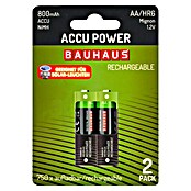 BAUHAUS Pilas recargables AA HR6 Solar (Mignon AA, 800 Ah, 2 ud.) | BAUHAUS