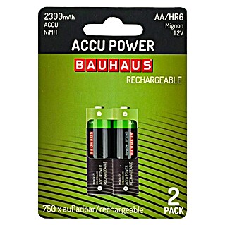 BAUHAUS Polnilne baterije HR6 (AA, 2.300 mAh, 2 kos)
