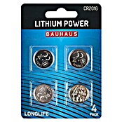 BAUHAUS Plosnata baterija Lithium Power CR2016  (CR2016, 4 Kom.) | BAUHAUS
