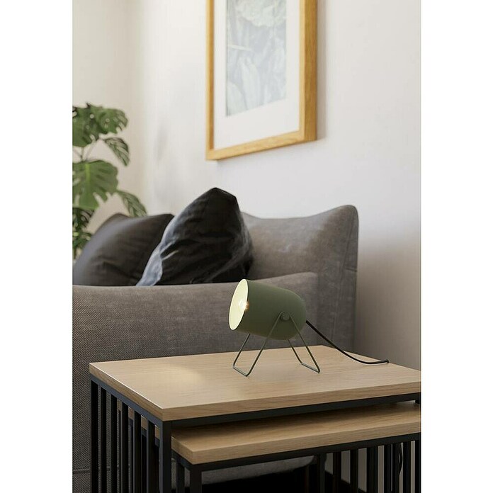 Eglo Tafellamp Tilston (l x b x h: 12,5 x 10,8 x 14,5 cm, Groen, E14) | BAUHAUS