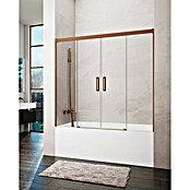 GME Mampara para bañera Basic Spazio (An x Al: 180 x 150 cm, Vidrio transparente, Cobre) | BAUHAUS