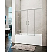 GME Mampara para bañera Basic Spazio (An x Al: 160 x 150 cm, Vidrio transparente, Níquel) | BAUHAUS