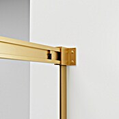GME Mampara de ducha esquinera Basic Angular (L x An x Al: 90 x 85 x 196 cm, Vidrio transparente, Espesor: 6 mm, Oro) | BAUHAUS