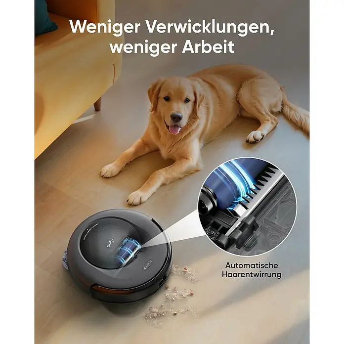 Eufy Saugwischroboter Omni C20 - Saugkraft: 7.000 Pa, Akkulaufzeit: 160 min - Weniger Arbeit mit dem Eufy Saugroboter! Automatisches Entwirren der Haare für eine effiziente Reinigung und ein sauberes Zuhause.