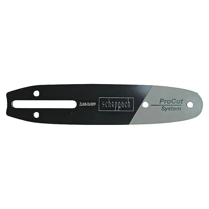 Scheppach Sägeschwert - Passend für: Scheppach IXES 20V Akku-Hochentaster C-PHTS410-X - Führungsschiene für Kettensäge von Scheppach ProCut System. Solide Konstruktion für präzise Schnitte und zuverlässige Leistung bei der Gartenarbeit.